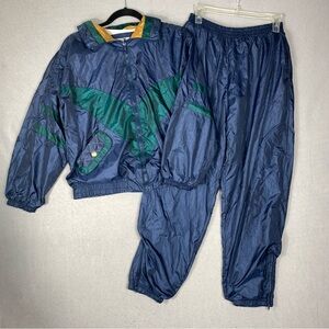 Vintage Forteza Windbreaker Track Suit Womens Petite Large Jacket Pants Set